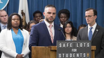 Berman and Students Promote Safe Lot Legislation for Homeless Students 