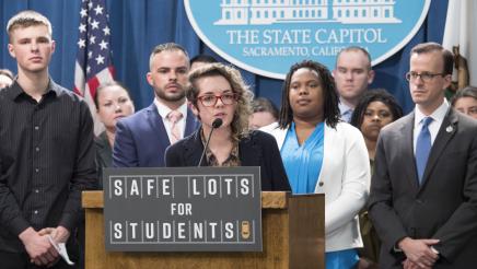 Berman and Students Promote Safe Lot Legislation for Homeless Students 