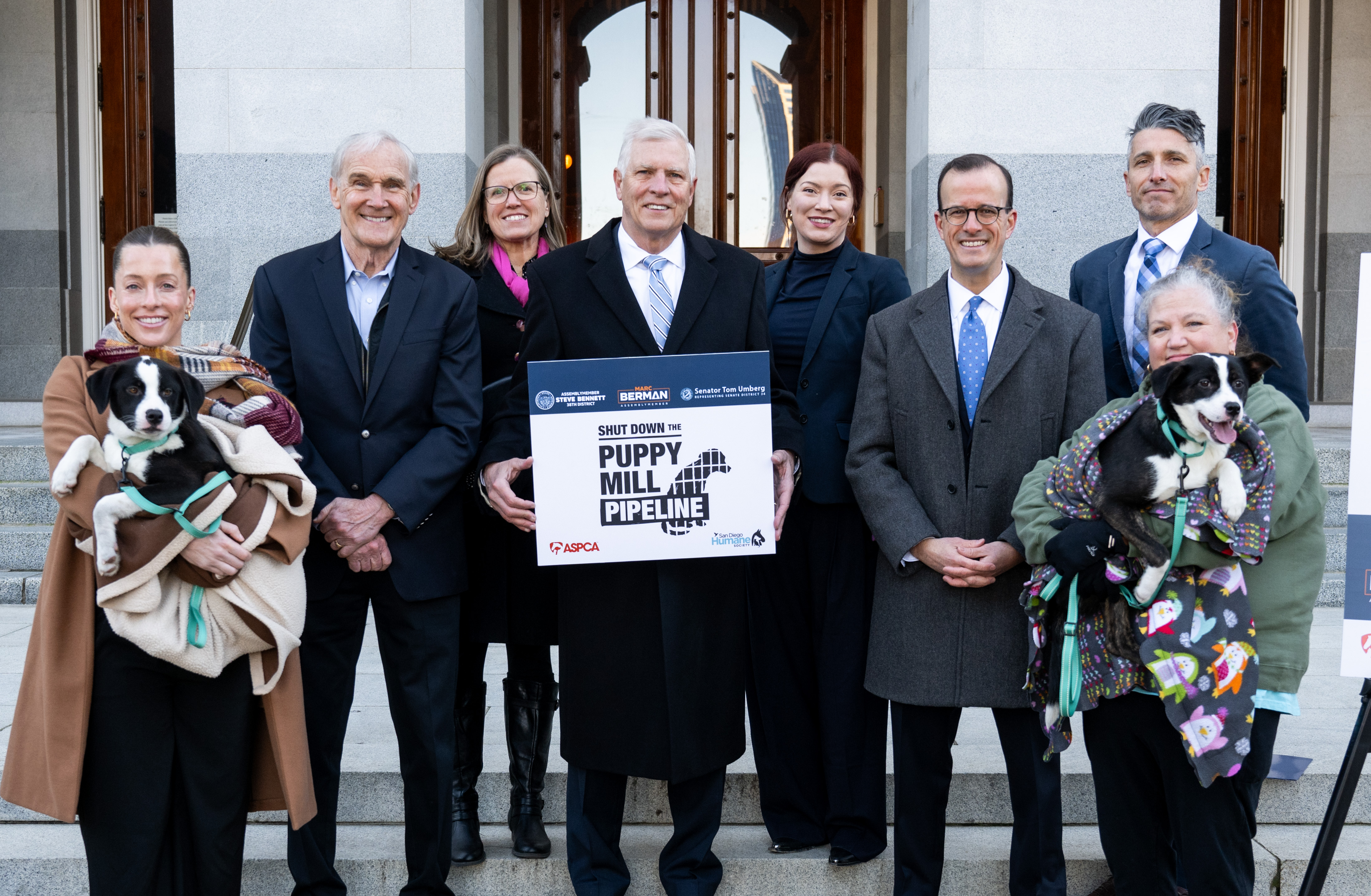 Legislators and Advocates in Support of Ending the Puppy Mill Pipeline.