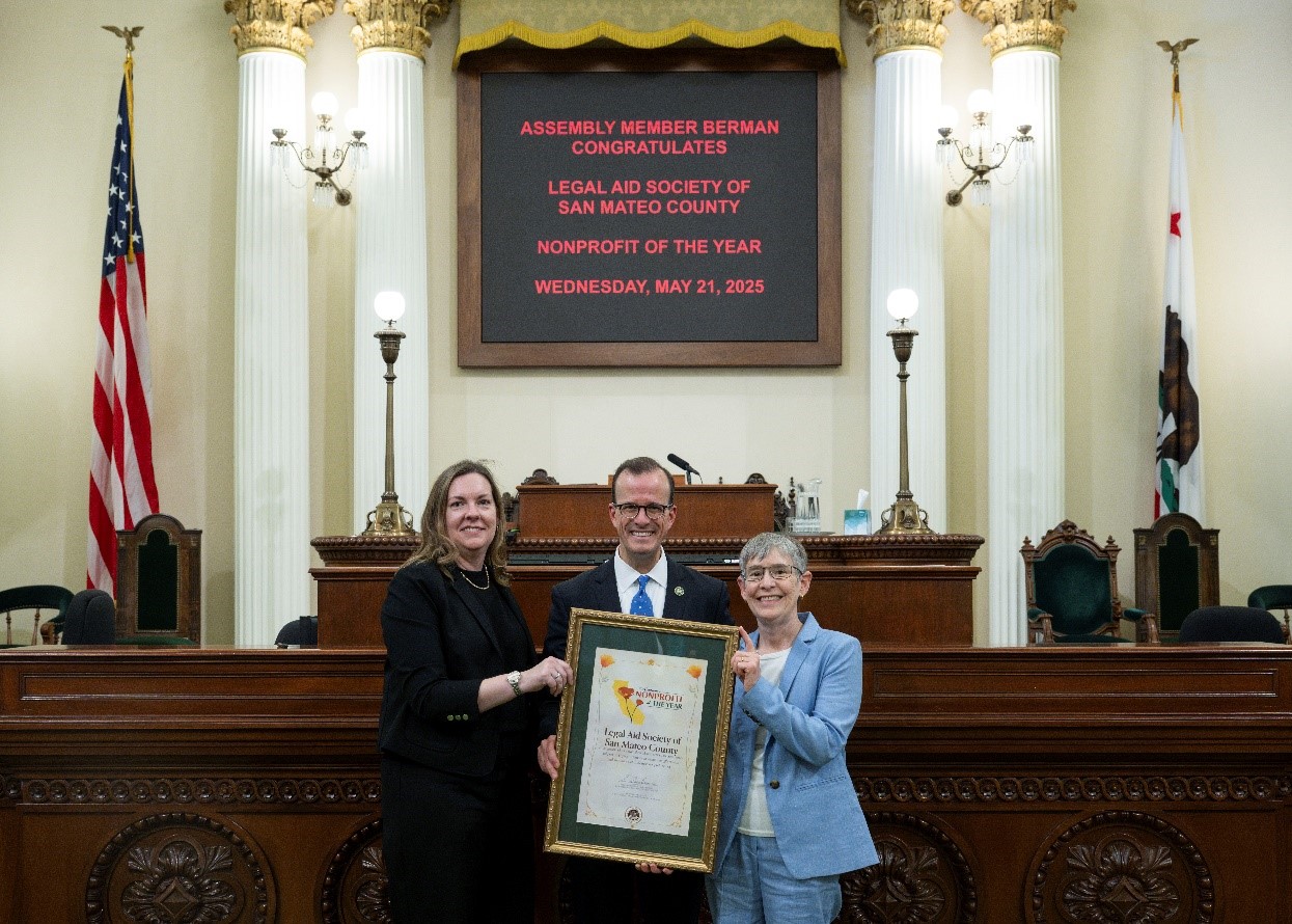 Asm. Berman Nonprofit of the Year Photo in Session