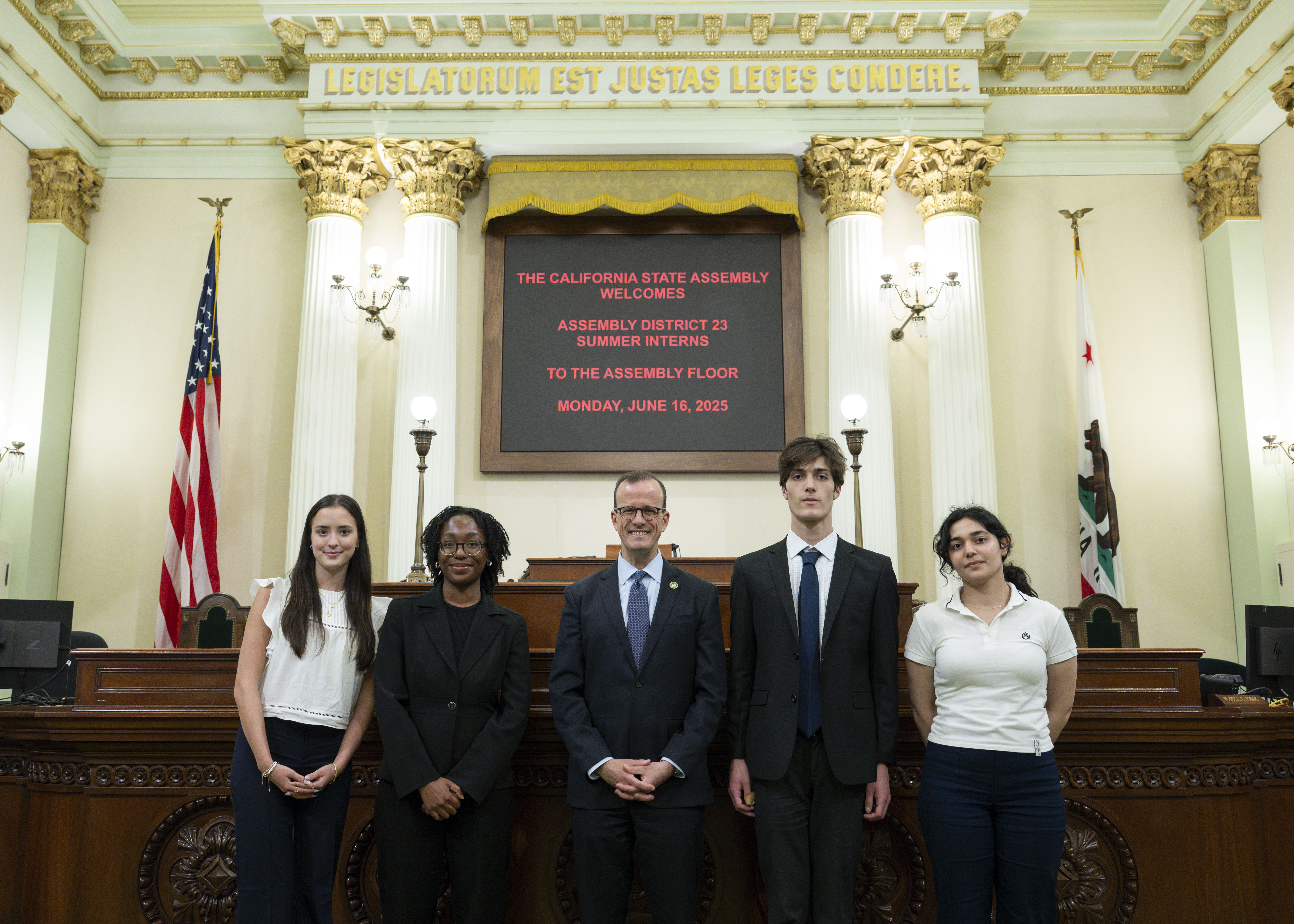 Assemblymember Marc Berman and the Summer 2025 Intern Class