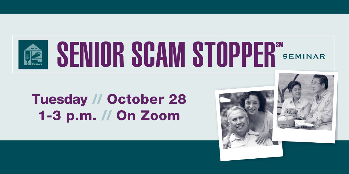 Asm. Berman Senior Scam Stopper Seminar Graphic