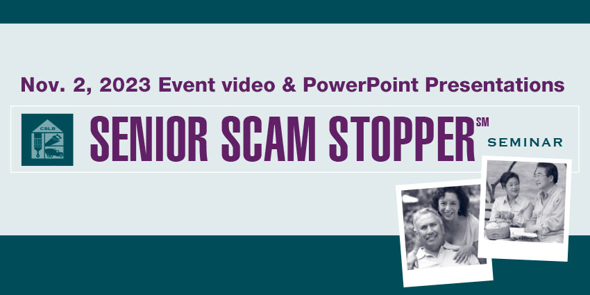 Senior Scam Stopper Seminar