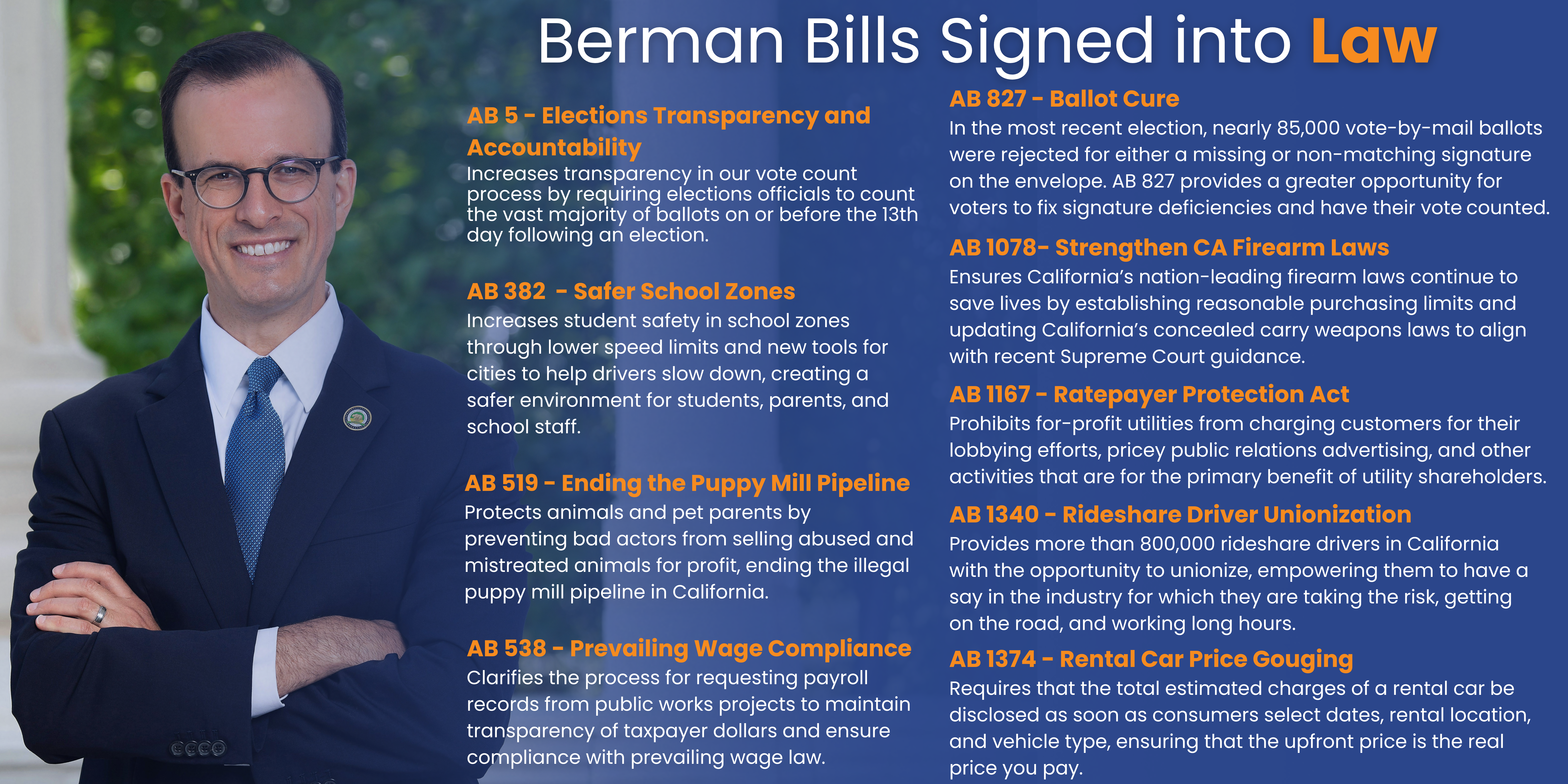 2025 Berman Bills Signed into Law