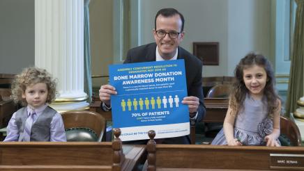 Assemblymember Berman at Bone Marrow Donation Awareness Month at the Capitol
