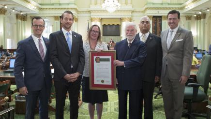 Assemblymember Berman with FPPC Commissioners