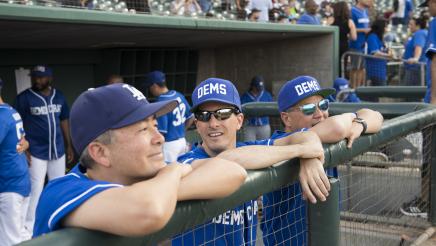 Berman Plays in Annual Legislative Softball Match