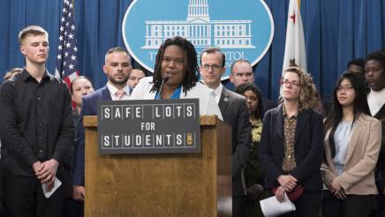 Berman and Students Promote Safe Lot Legislation for Homeless Students 