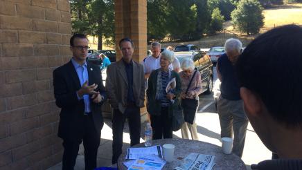 Berman Hosts Community Coffee in Portola Valley