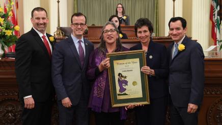 Assemblyman Berman with Luisa Buada Woman of the Year 20018