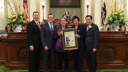 Assemblyman Berman with Luisa Buada Woman of the Year 20018