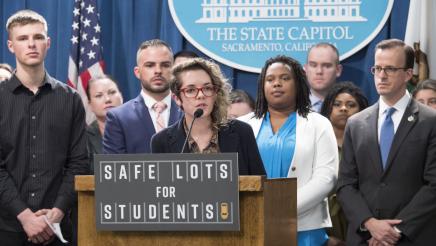 Berman and Students Promote Safe Lot Legislation for Homeless Students 